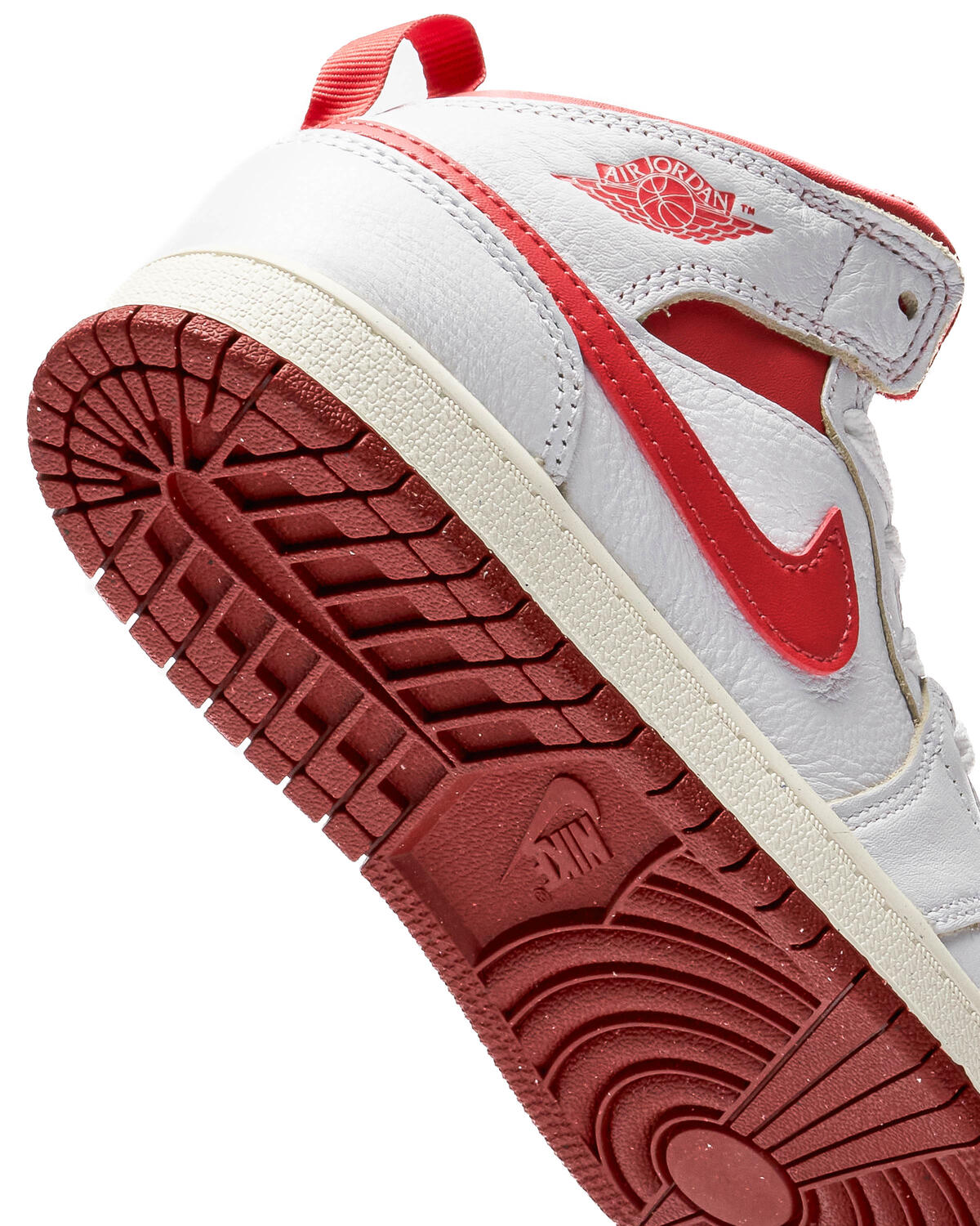 Air Jordan 1 Mid SE 'White/Lobster/Dune Red' (PS) - Image 13