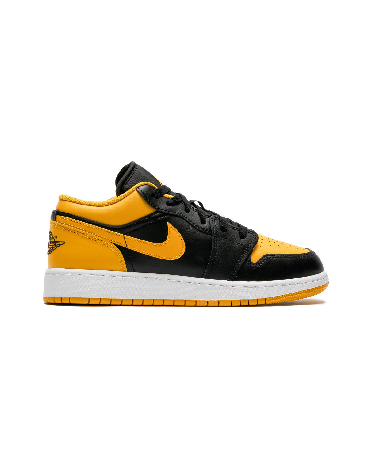 Air Jordan 1 Kids Low Black / Yellow Ochre / White (GS) - Image 2