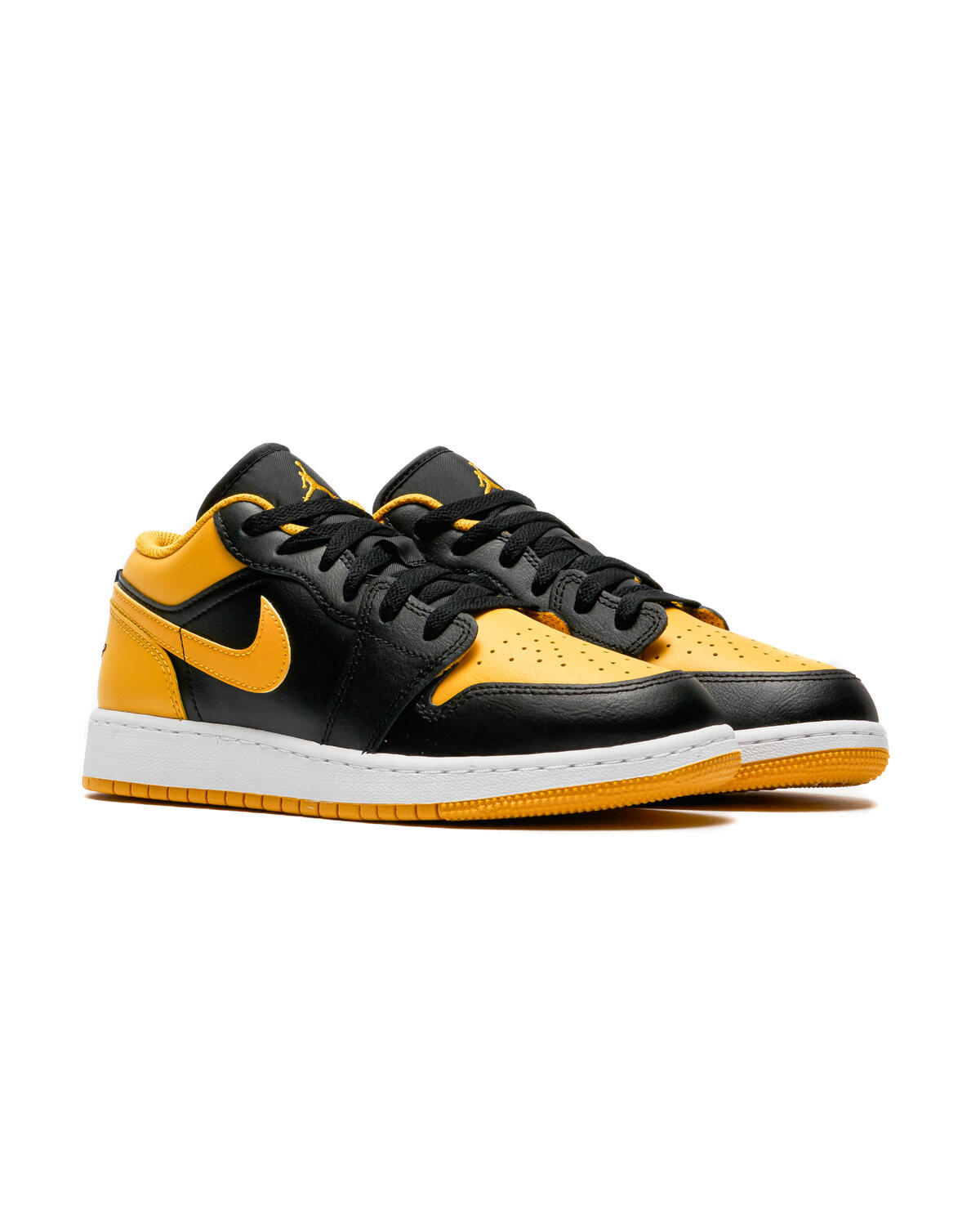 Air Jordan 1 Kids Low Black / Yellow Ochre / White (GS) - Image 3
