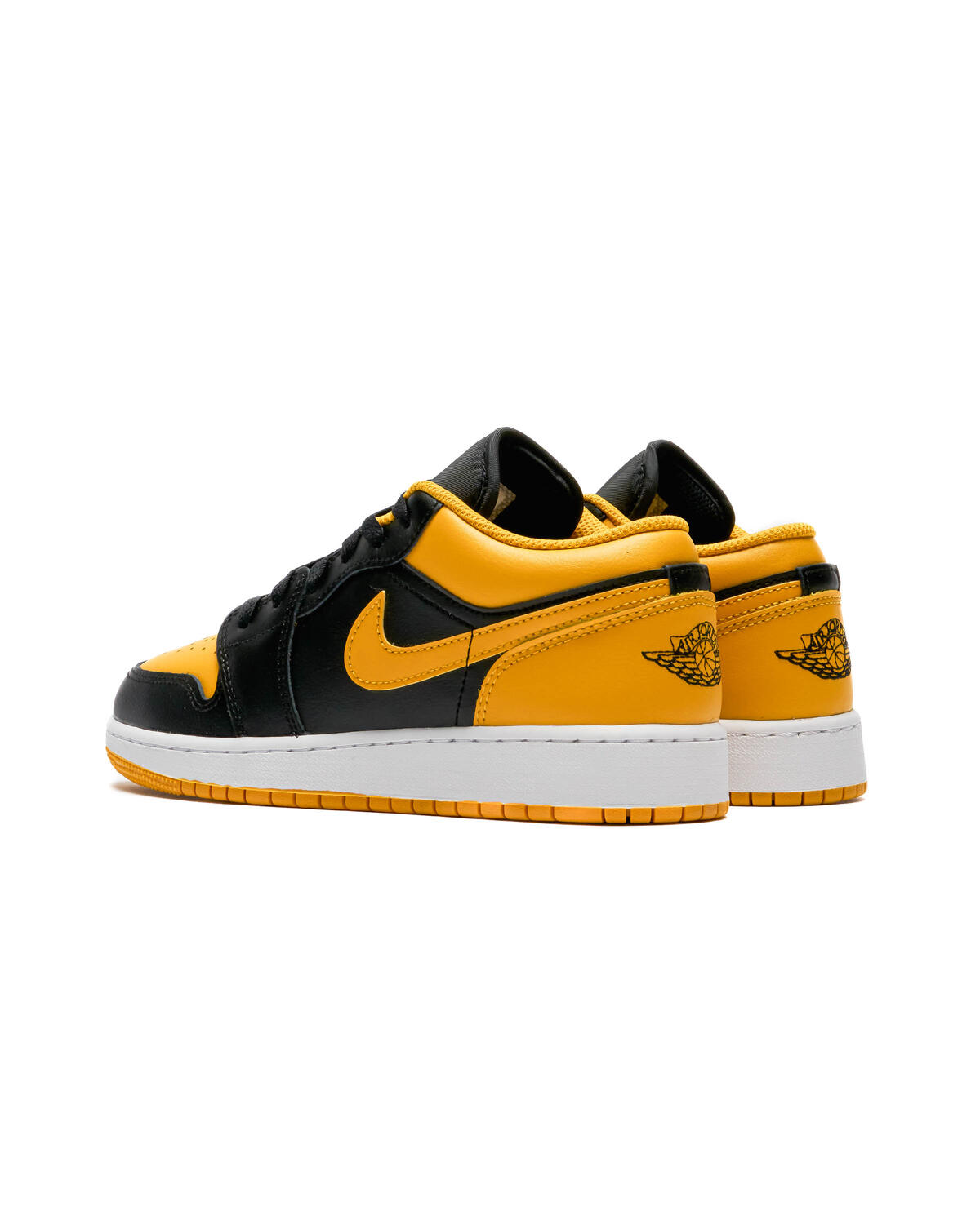 Air Jordan 1 Kids Low Black / Yellow Ochre / White (GS) - Image 4