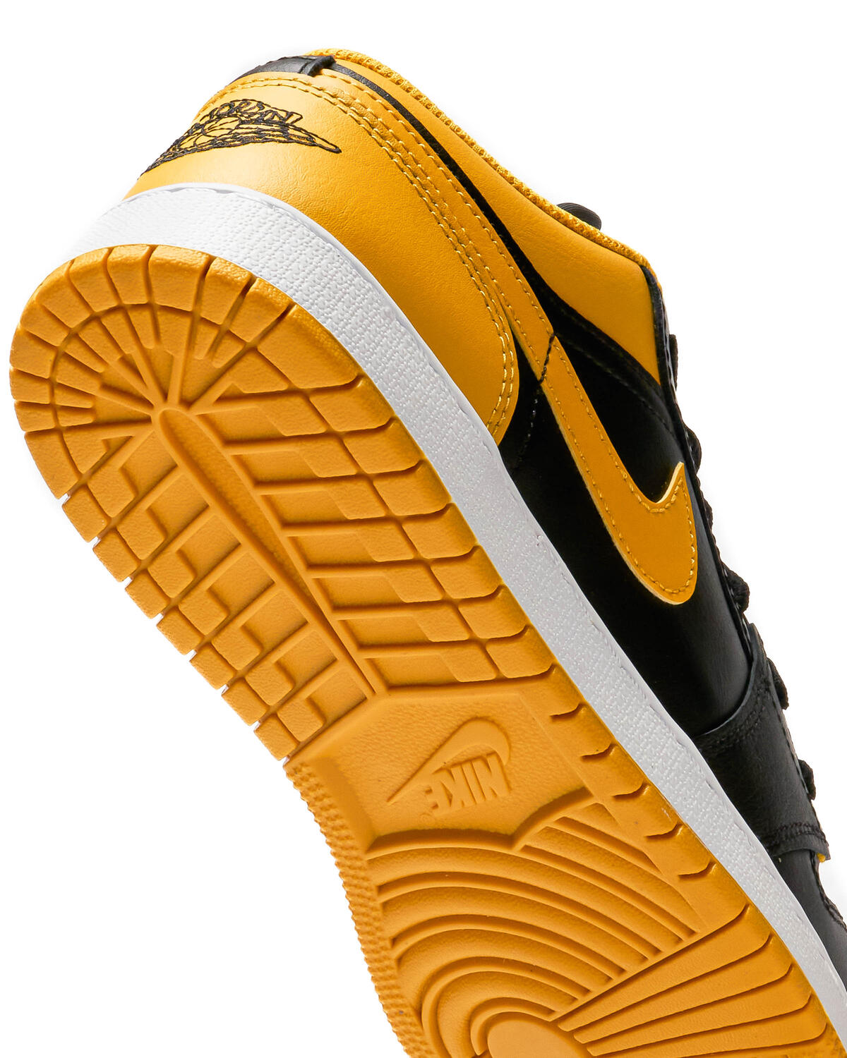 Air Jordan 1 Kids Low Black / Yellow Ochre / White (GS) - Image 7
