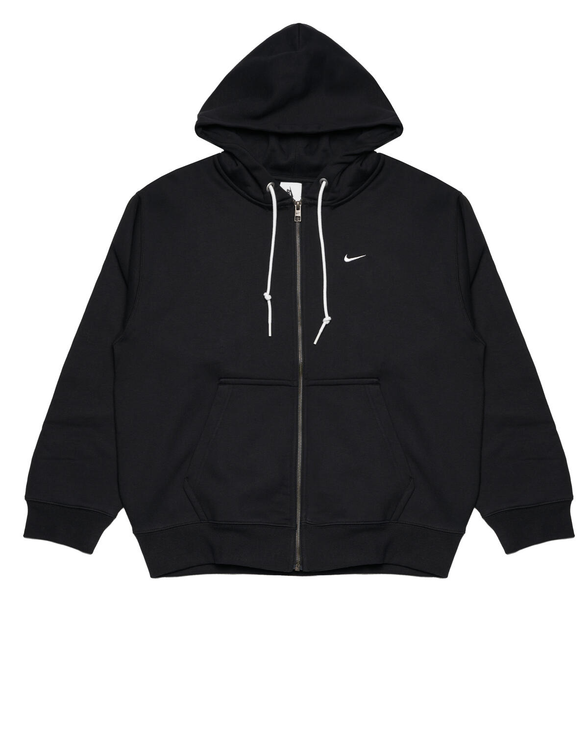 Nike Solo Swoosh Full Zip Hoodie Black / White - Image 11
