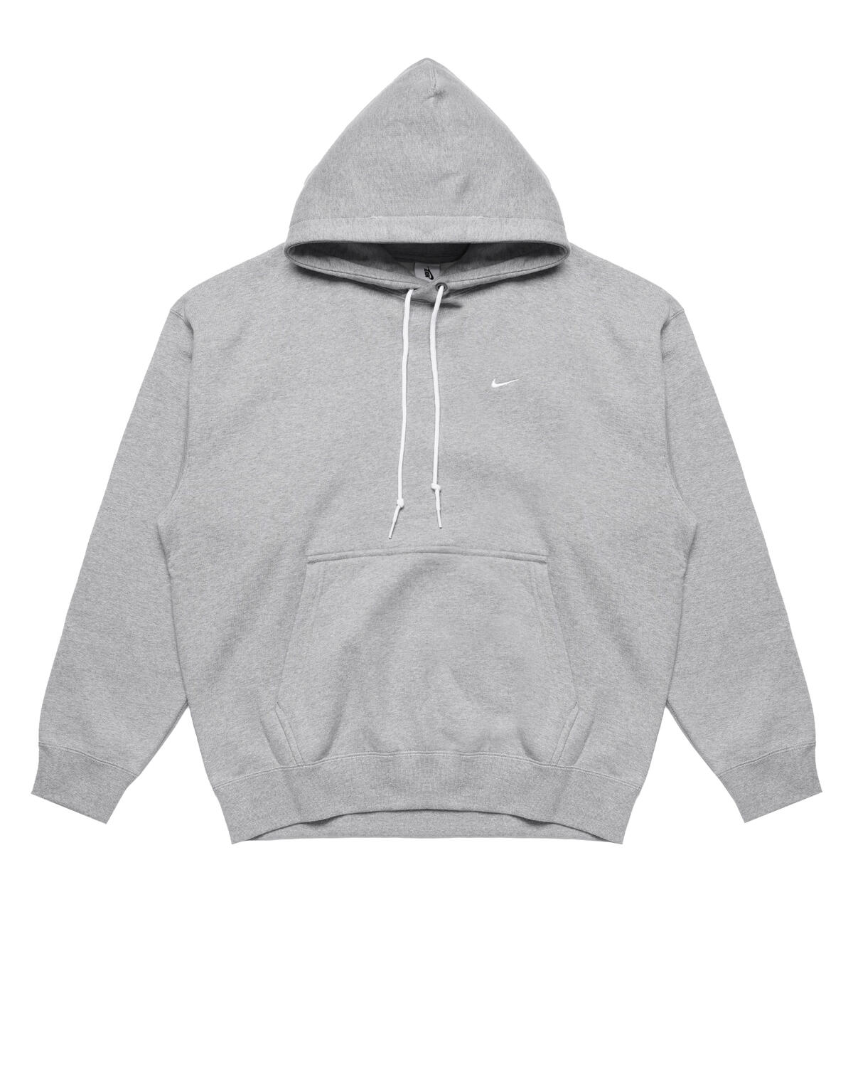 Nike Solo Swoosh Hoodie Dark Grey Heather / White - Image 5
