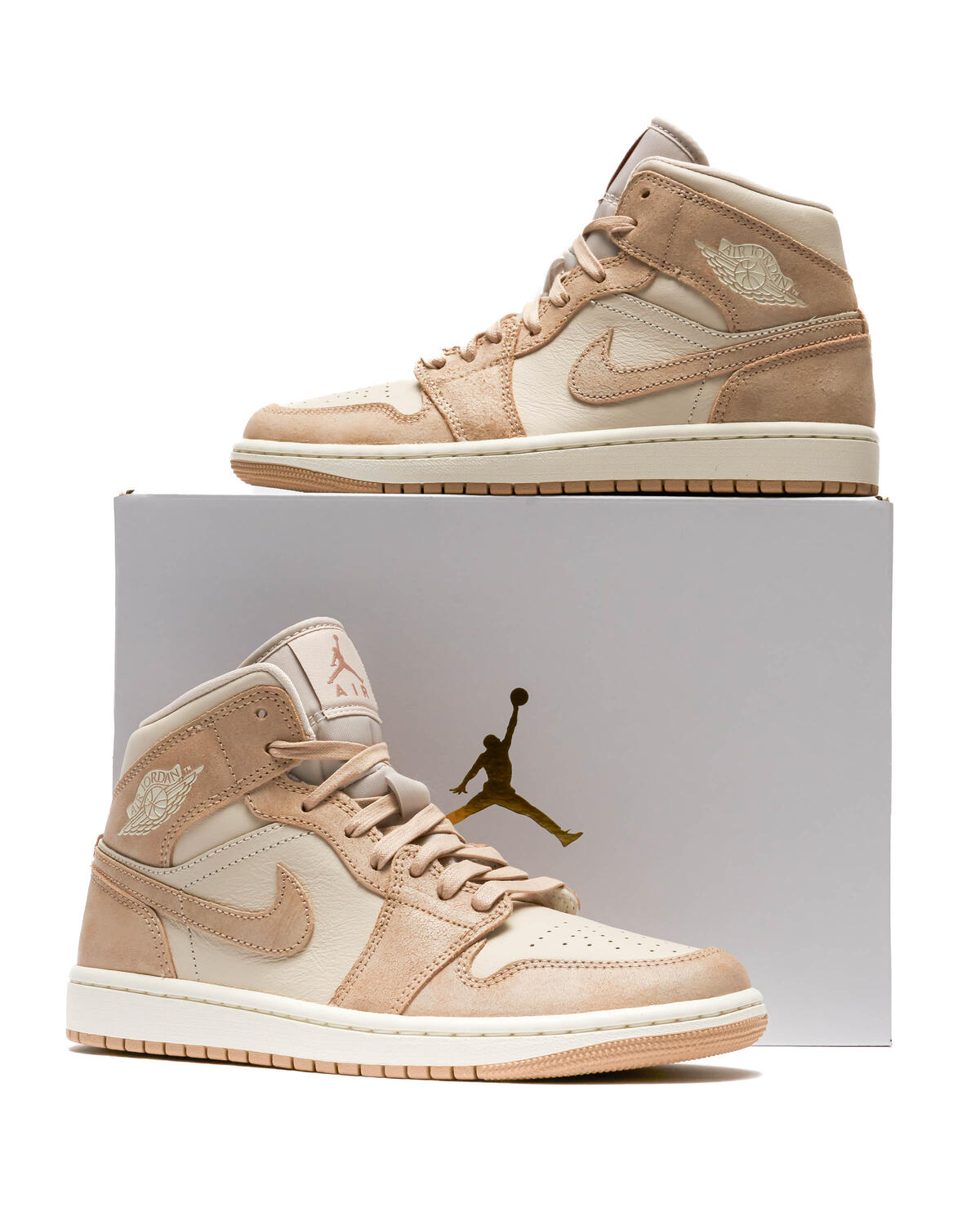 Air Jordan 1 Mid 'Light Brown / Sail' (Women's) - Image 20