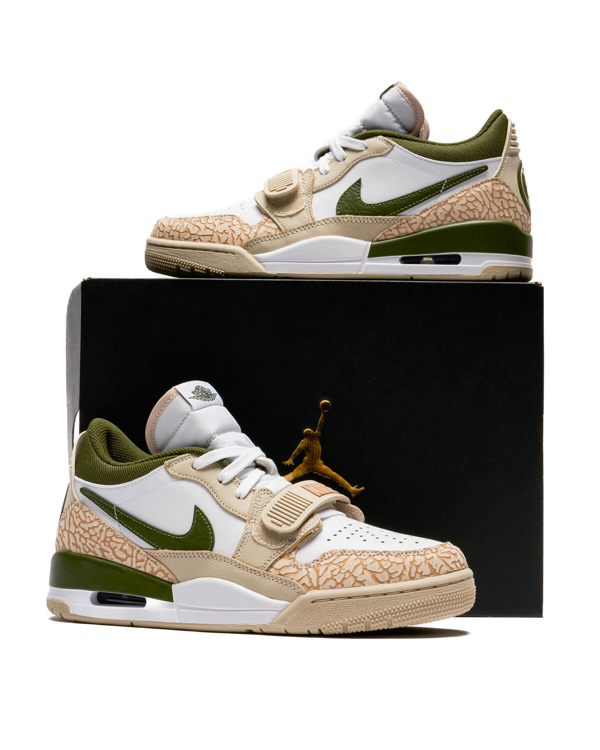 Air Jordan Legacy 312 Low PSG Mens Lifestyle Shoes (Sanddrift/White/Rough Green/Hemp) - Image 16