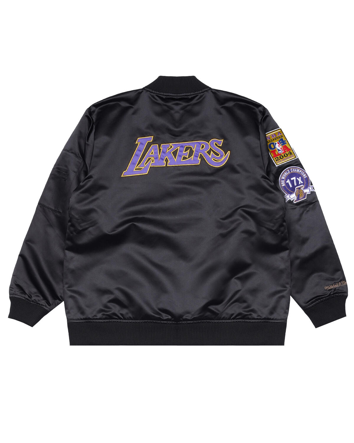 Mitchell & Ness NBA Lightweight Satin Bomber - LA Lakers - Image 3