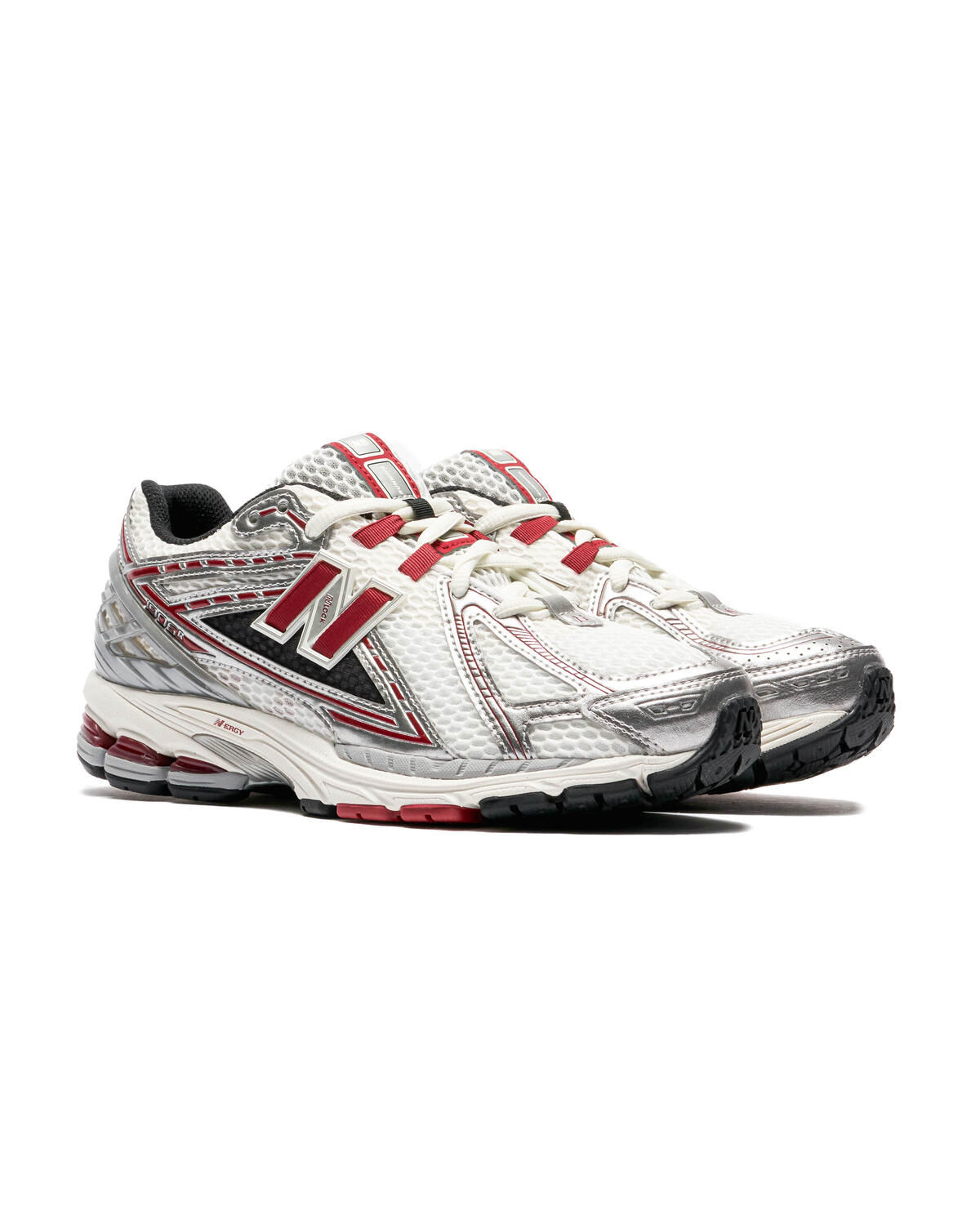 New Balance 1906R in Silver Metallic + Crimson (GS) - Image 3