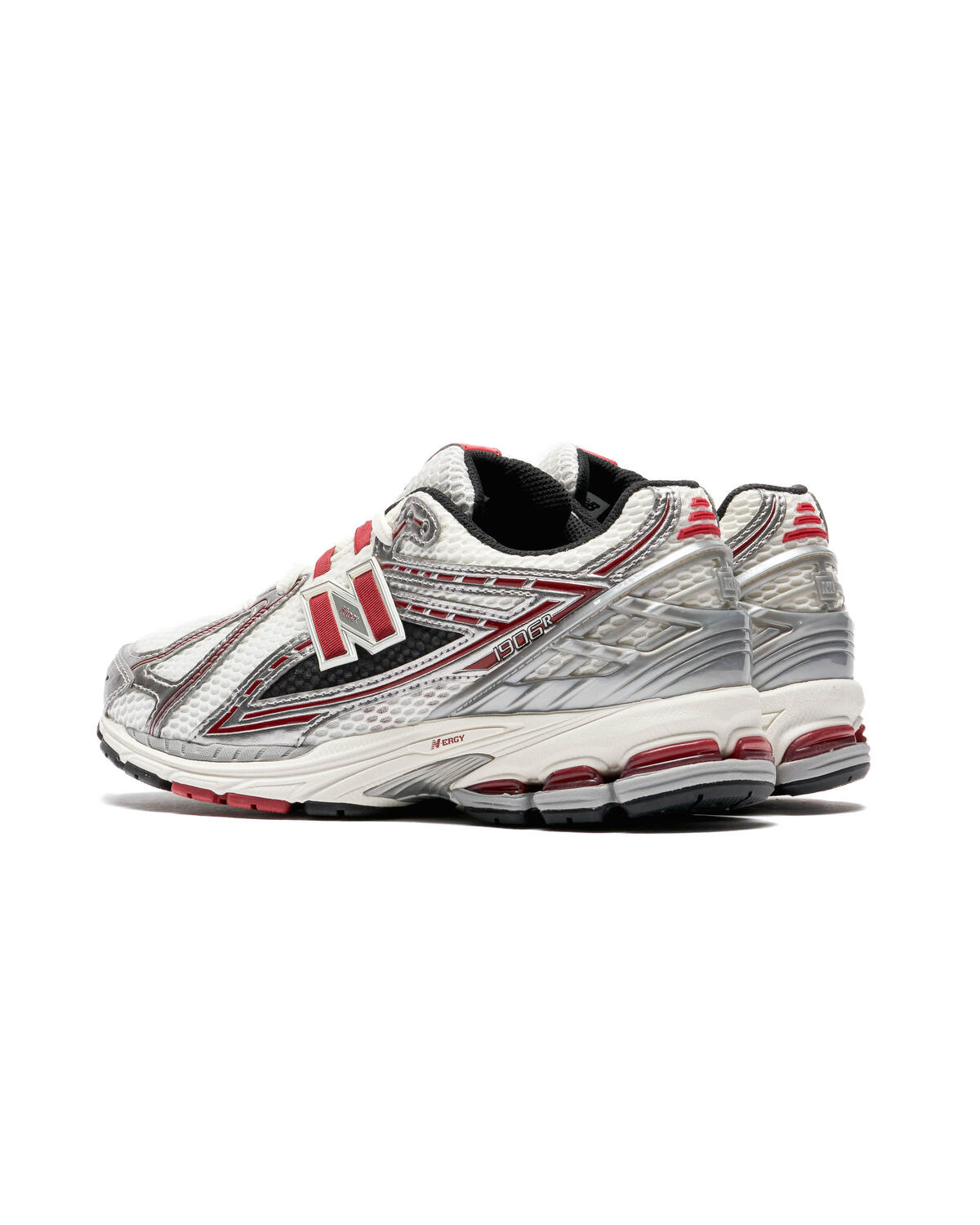 New Balance 1906R in Silver Metallic + Crimson (GS) - Image 4