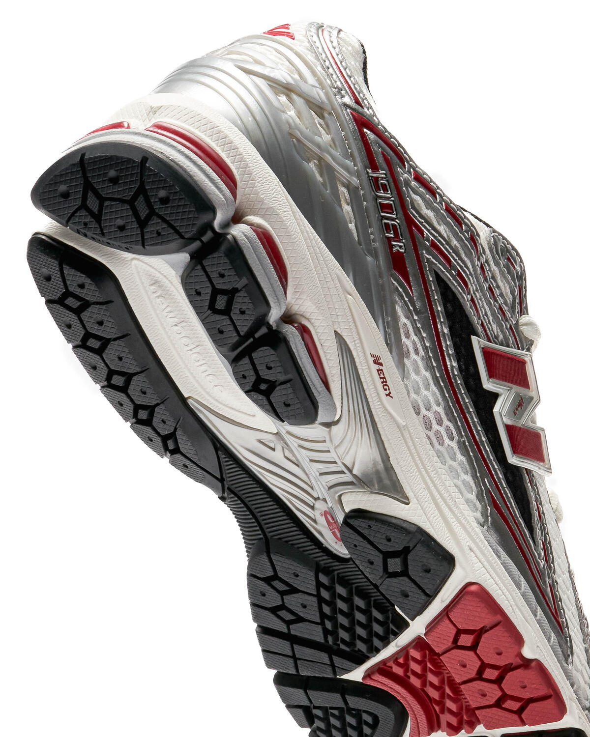 New Balance 1906R in Silver Metallic + Crimson (GS) - Image 7