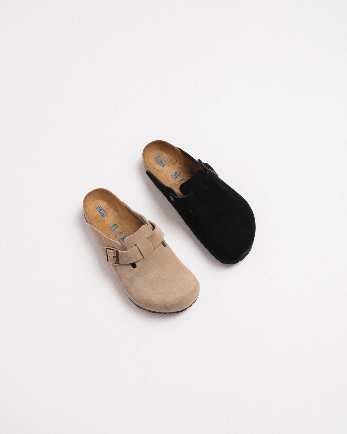 Birkenstock Boston Soft Footbed Suede Leather 'Black' (Women's)