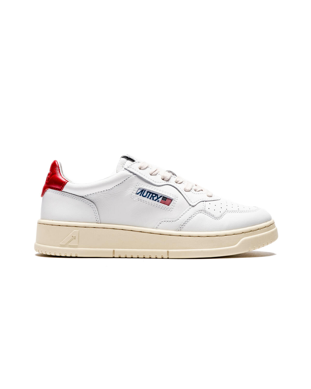Autry Medalist Low Leat / White / Red - Image 2