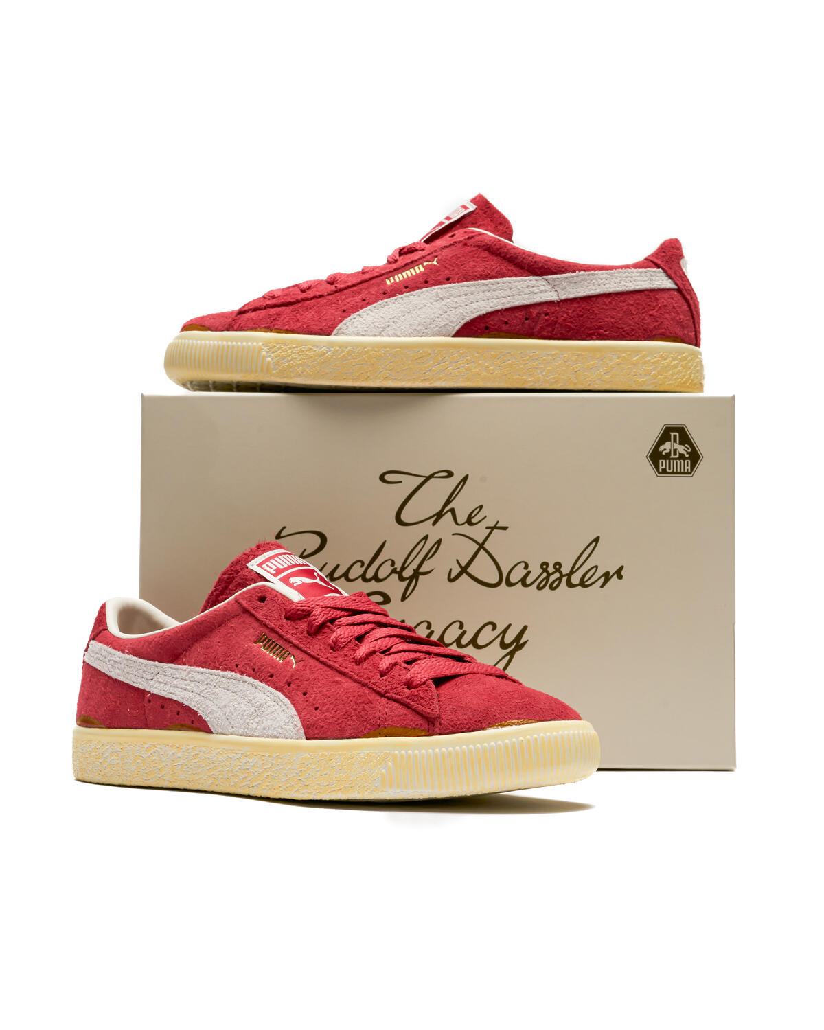 Puma Suede VTG Neverworn III (Warm White-Club Red) - Image 11