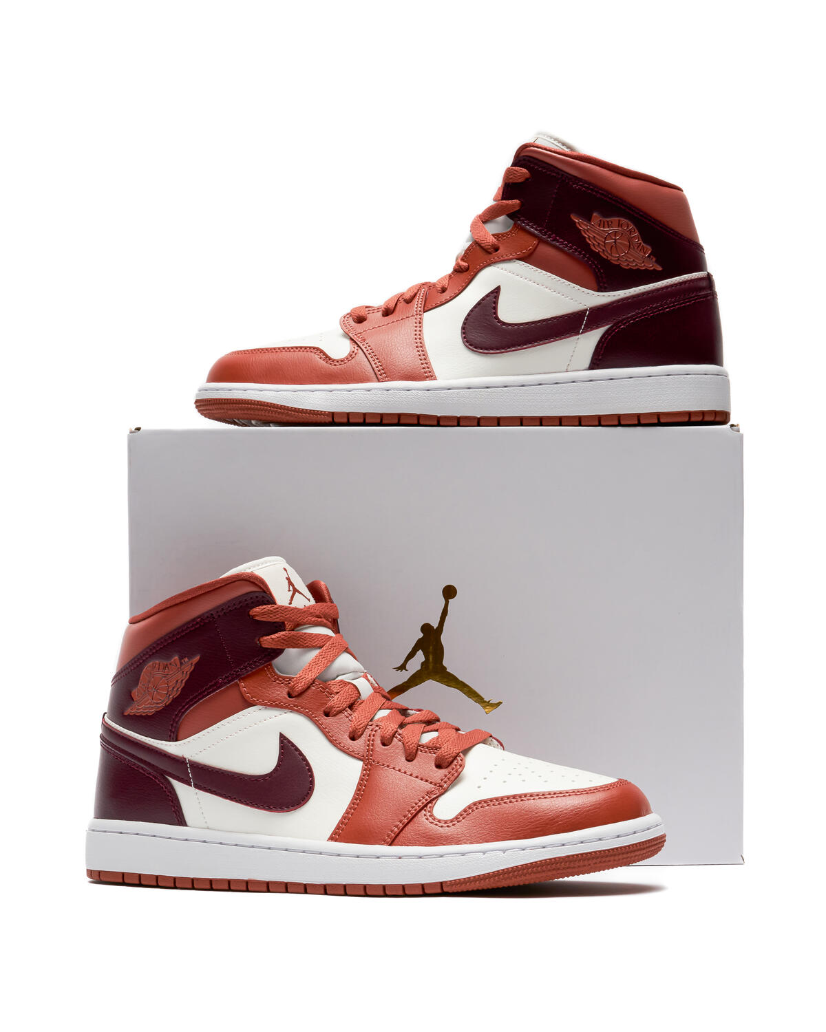 Jordan - Women - Air Jordan 1 Mid - Dusty Peach/Night Maroon - Image 16