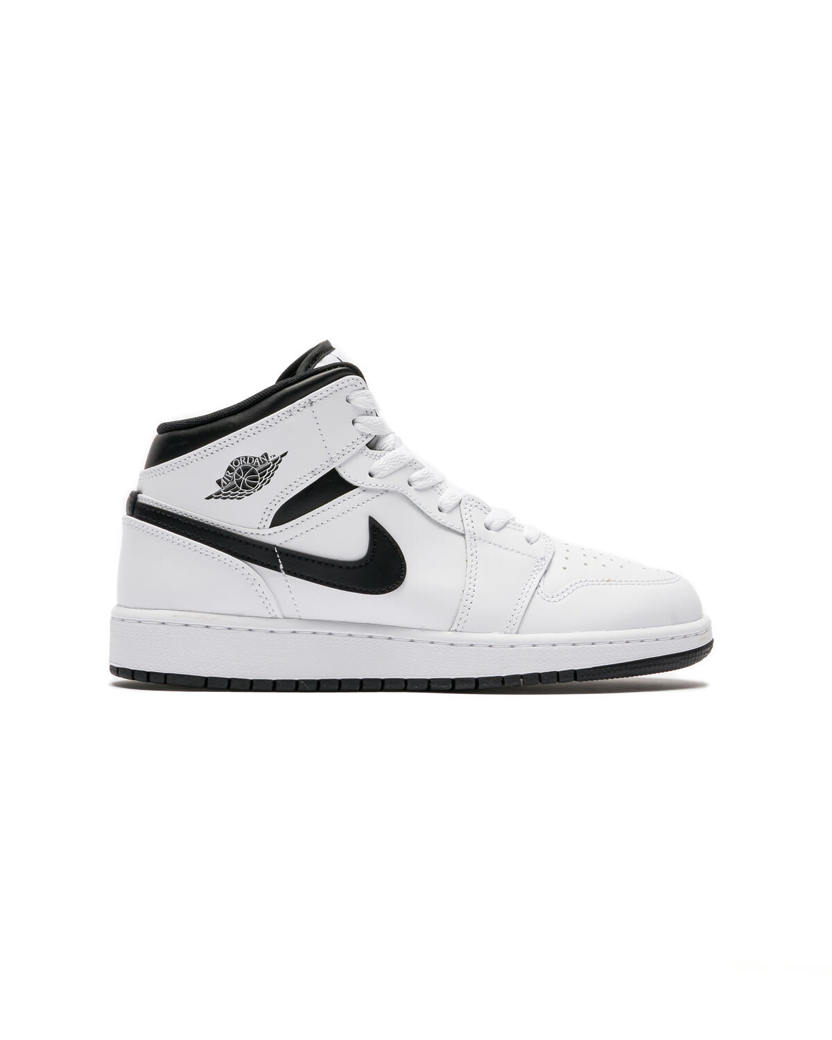 Air Jordan 1 Mid White / Black (GS) - Image 26
