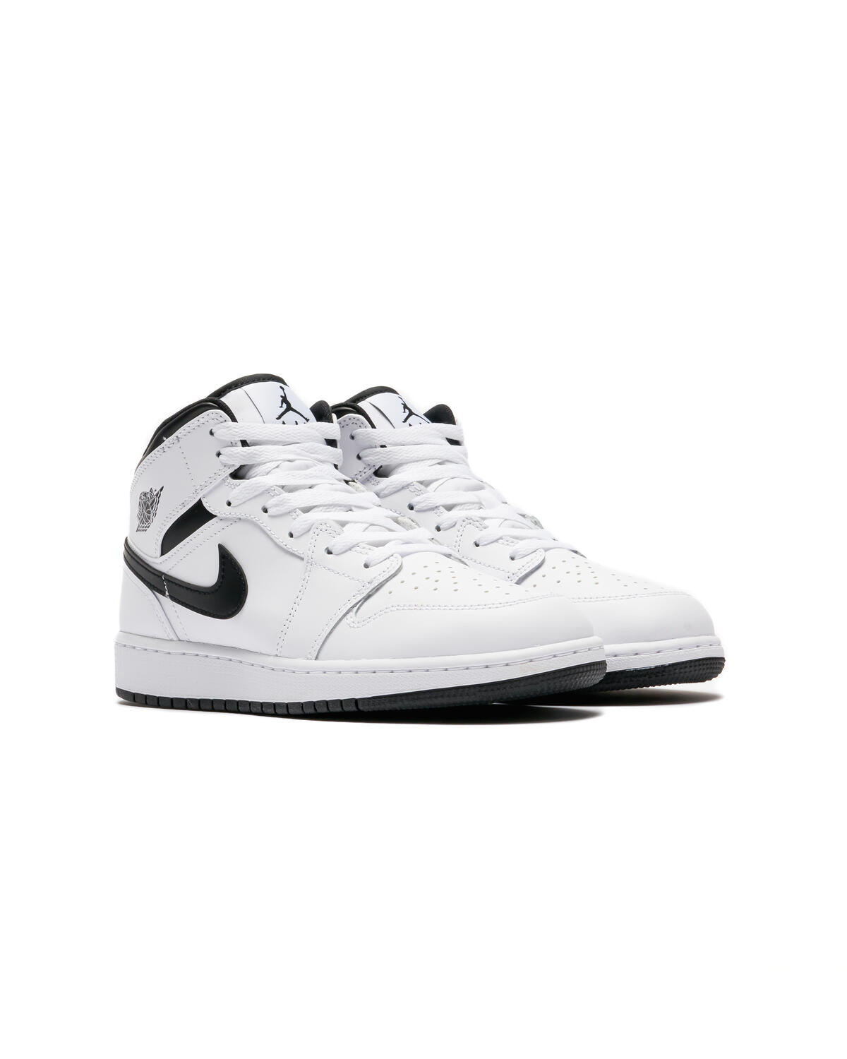 Air Jordan 1 Mid White / Black (GS) - Image 27
