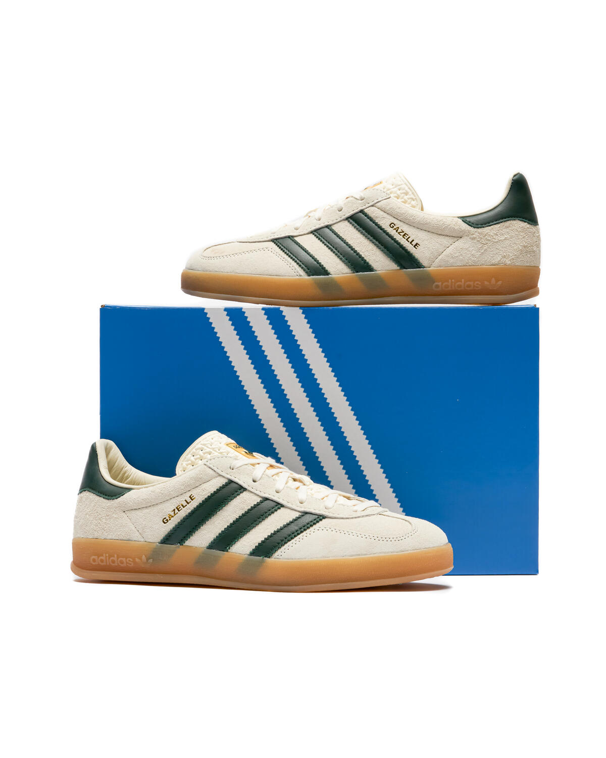 Adidas Gazelle Indoor Cream White / Collegiate Green - Gum - Image 17