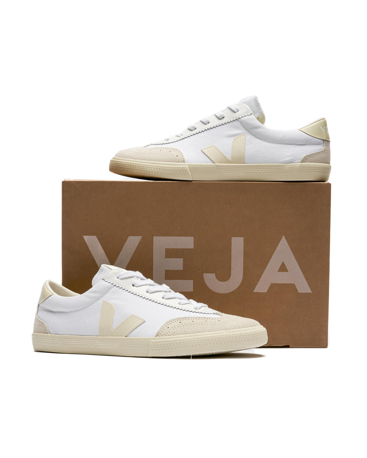 Veja Volley White Nautico Bark Sko Hvit Og Mørkeblå - Image 6