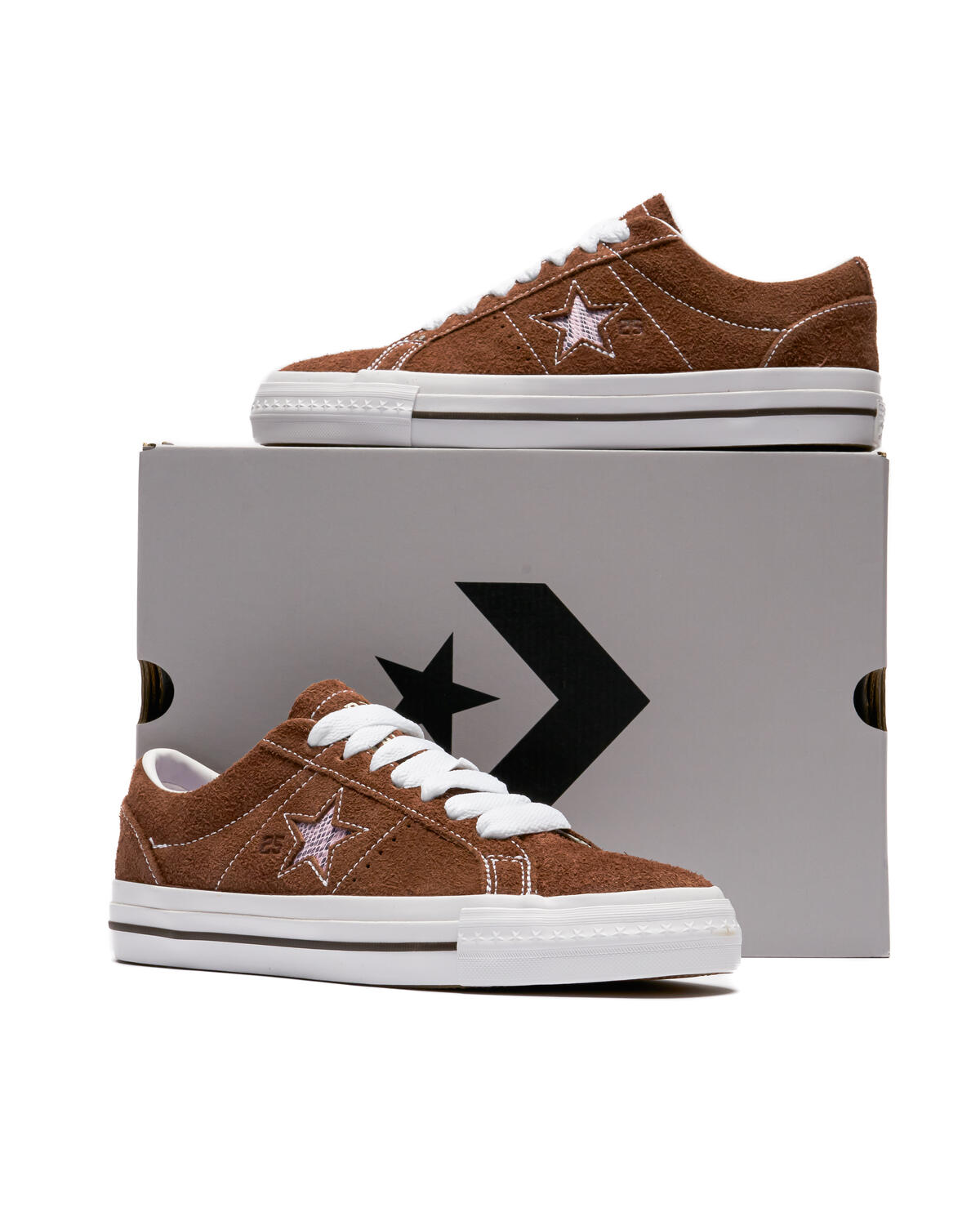 Converse x Quartersnacks One Star Pro Ox Shoes - Dark Clove / White / Cherry - Image 19