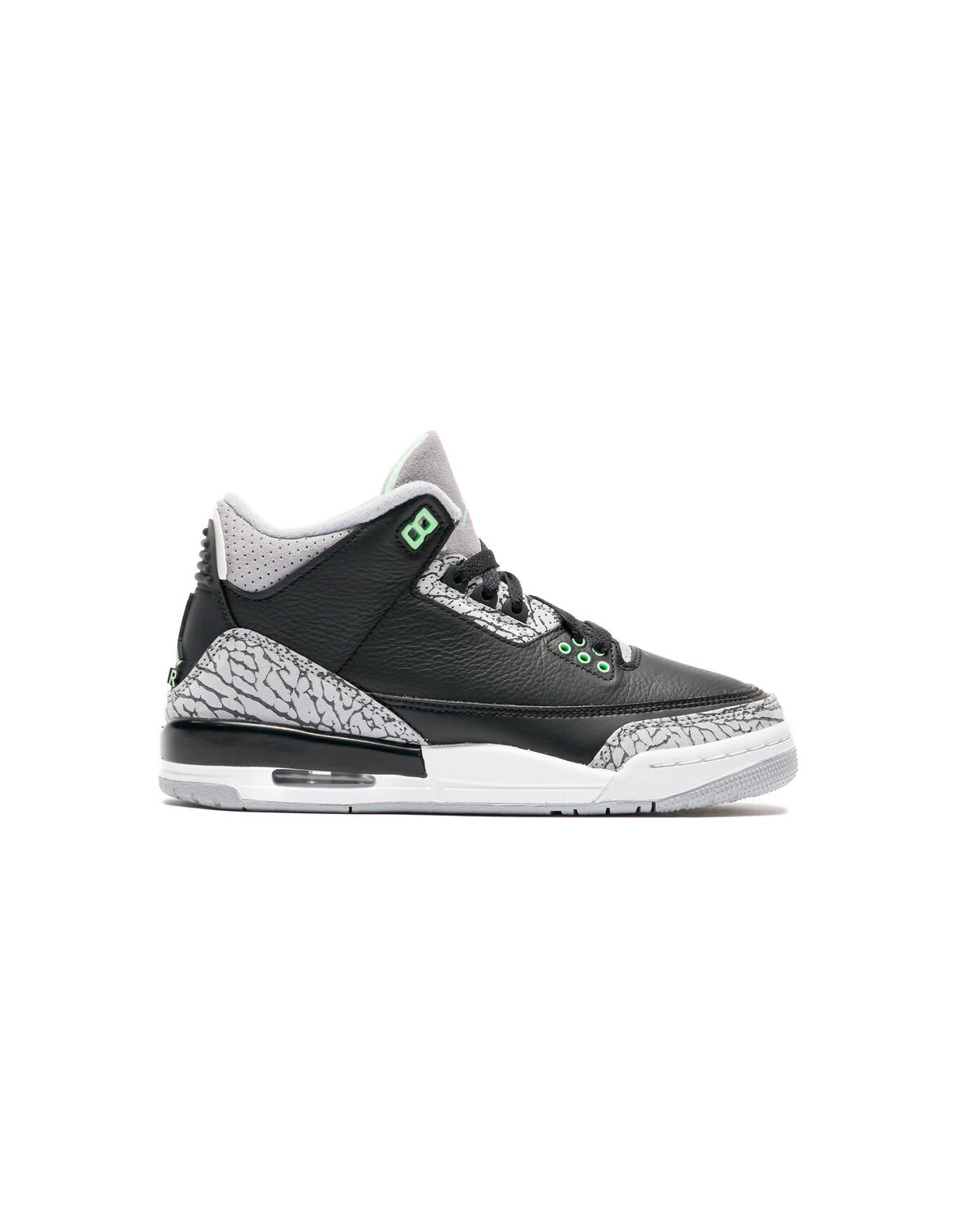 Jordan Air Jordan 3 Retro - Black / Green Glow / Wolf Grey / White - Image 2
