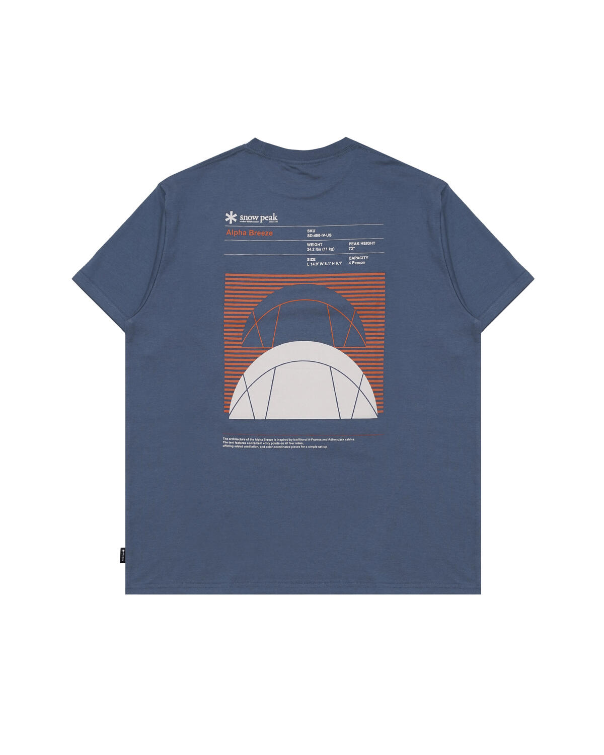 Snow Peak Alpha Breeze Typography T-Shirt - Image 3