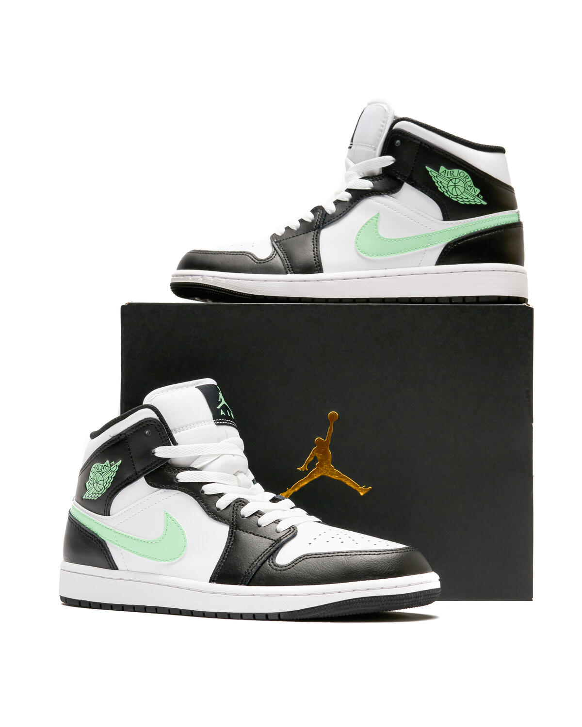 Air Jordan 1 Mid White / Green Glow / Black - Image 22