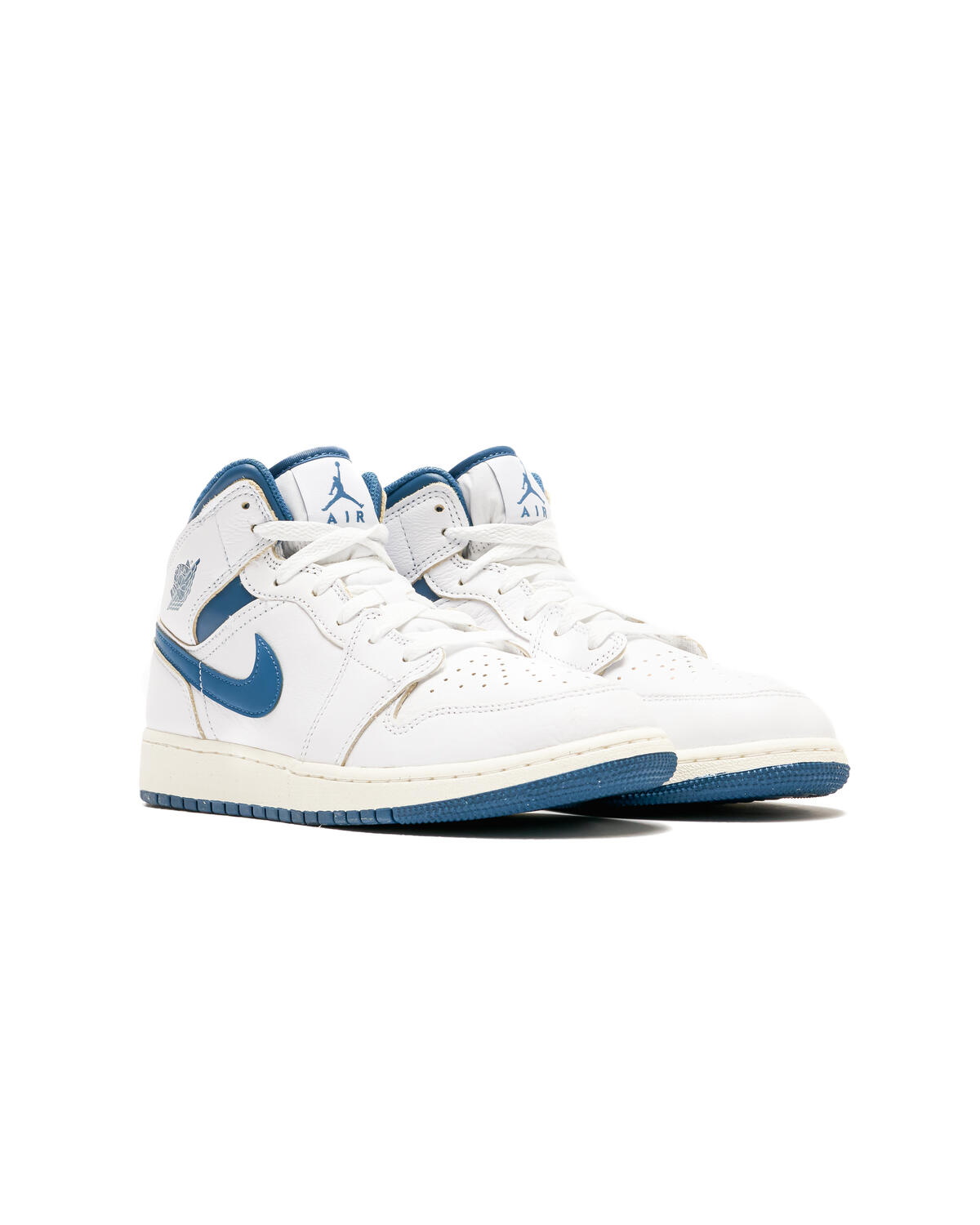 Jordan Kid's Air Jordan 1 Mid SE (GS) White/Industrial Blue - Image 26