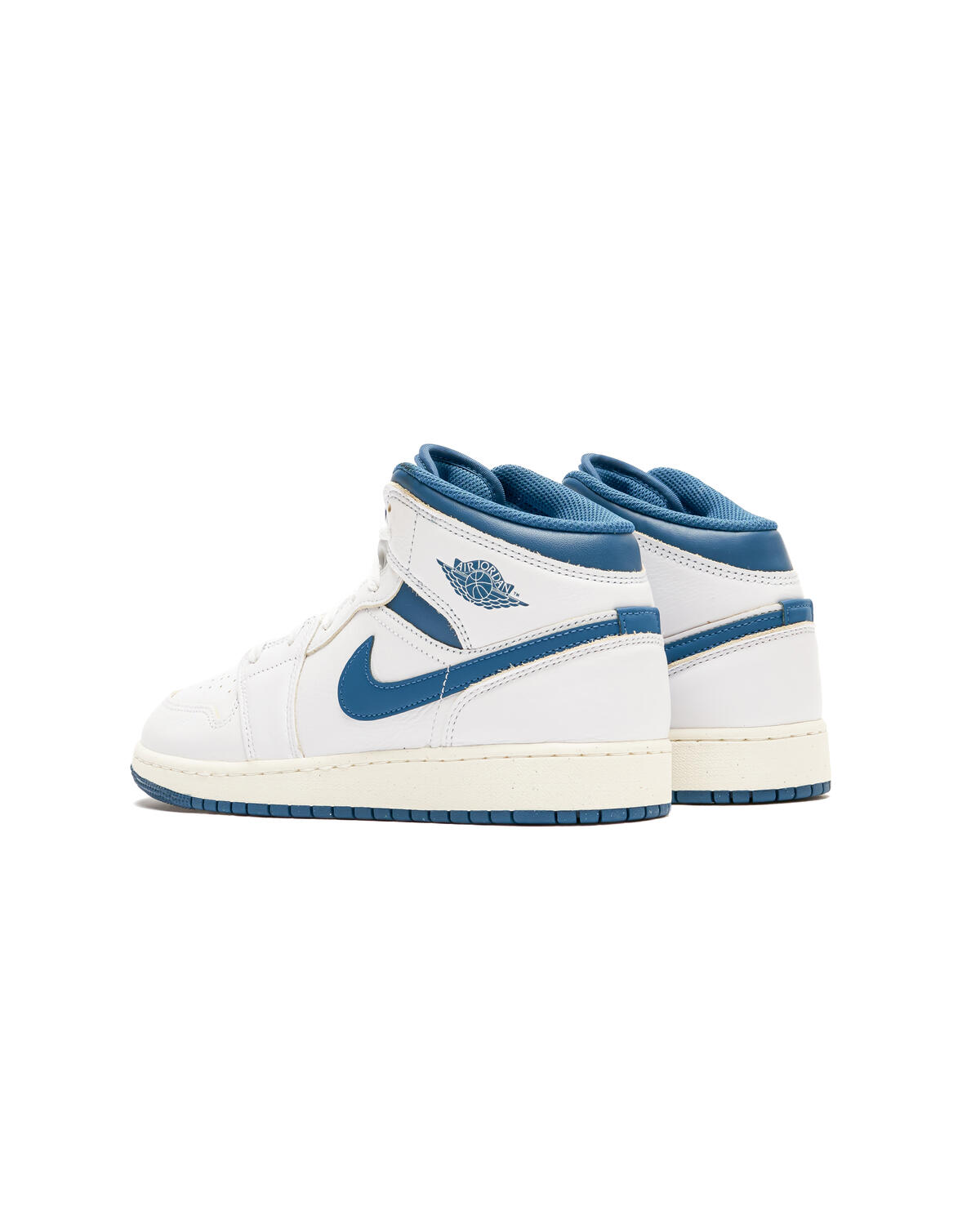 Jordan Kid's Air Jordan 1 Mid SE (GS) White/Industrial Blue - Image 27