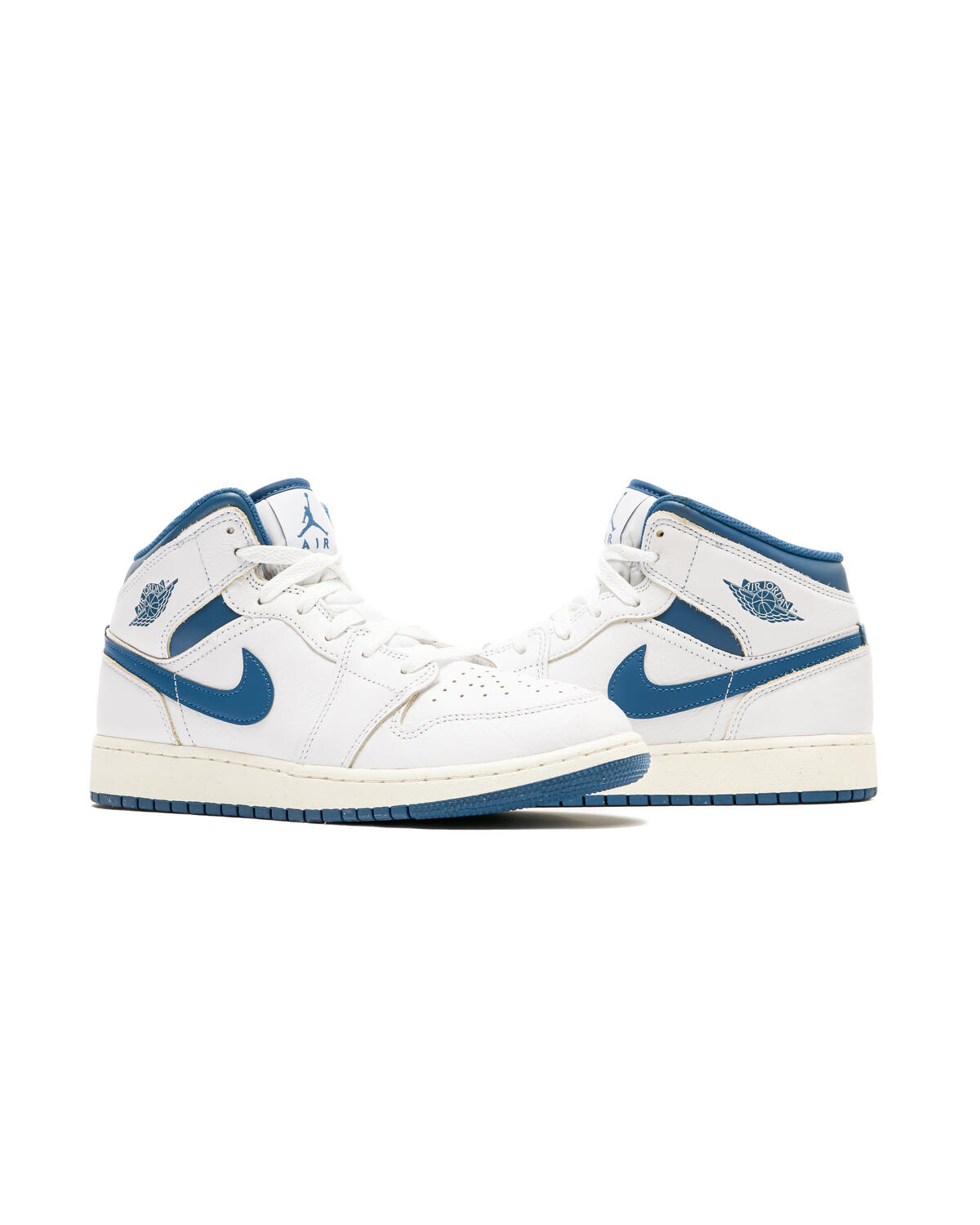 Jordan Kid's Air Jordan 1 Mid SE (GS) White/Industrial Blue - Image 28