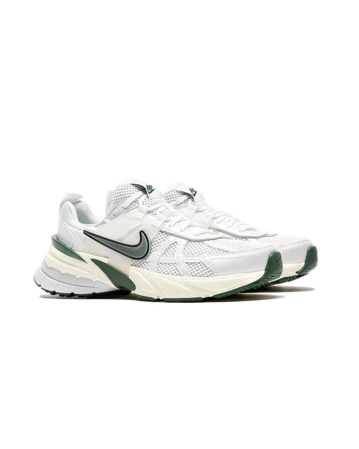 Nike Women's V2K Run Summit White/Metallic Silver/Green - Image 12