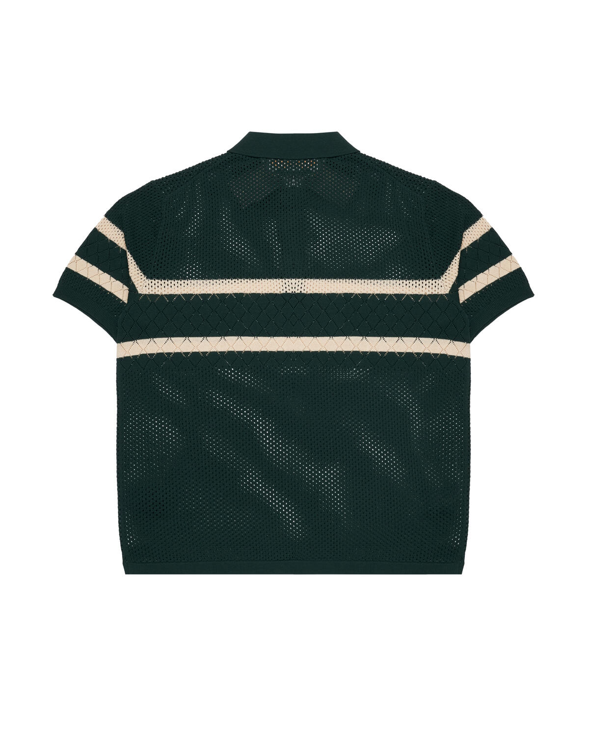 Beams Plus Knit Polo Mesh Stripe - Image 3