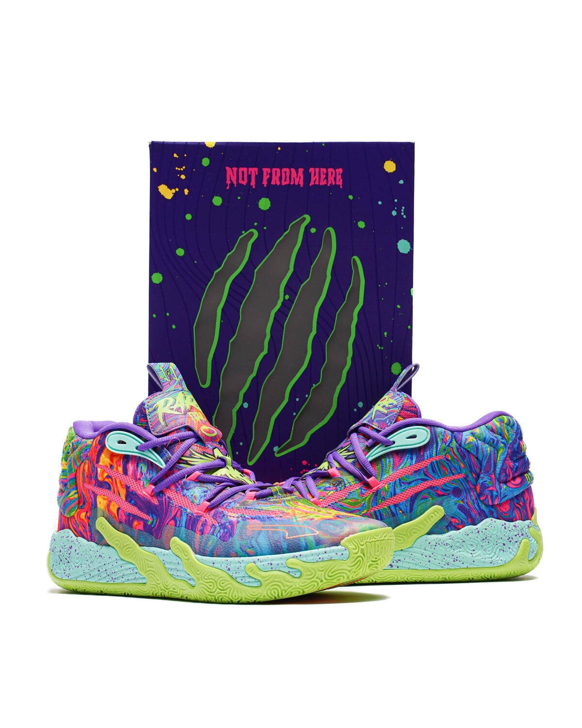 PUMA MB.03 "Be You" Basketball Shoes 'Purple Glimmer/Knockout Pink/Green Gecko' - Image 6