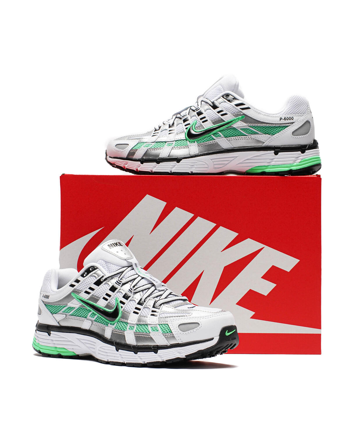 Nike P-6000 White / Black / Metallic Silver - Image 17