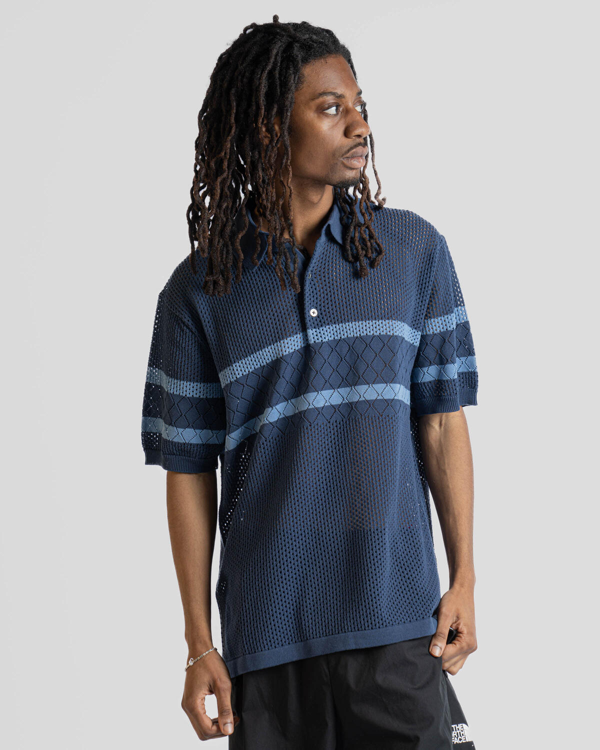 Beamsplus Knit Polo Mesh Stripe - Image 3