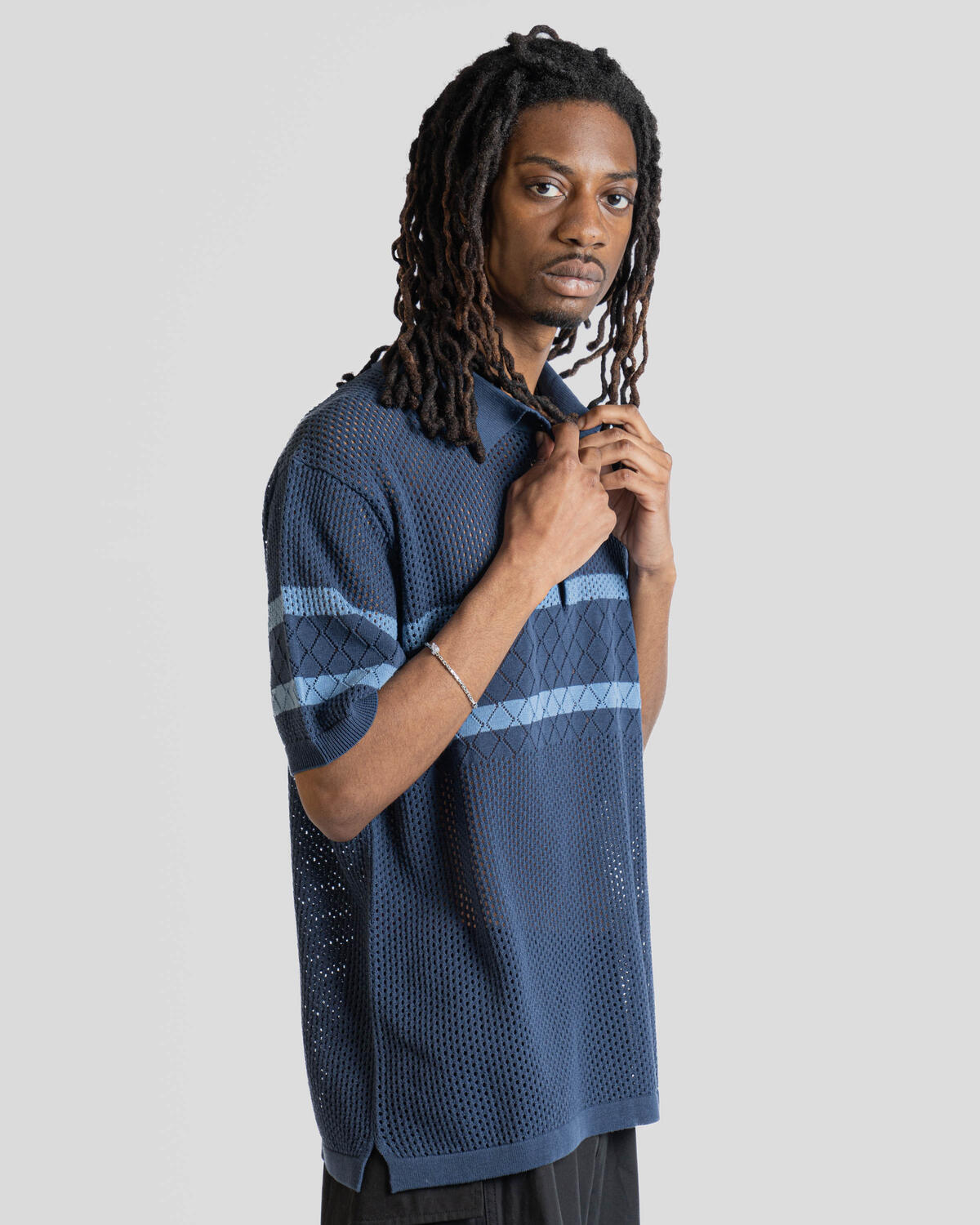 Beamsplus Knit Polo Mesh Stripe - Image 4