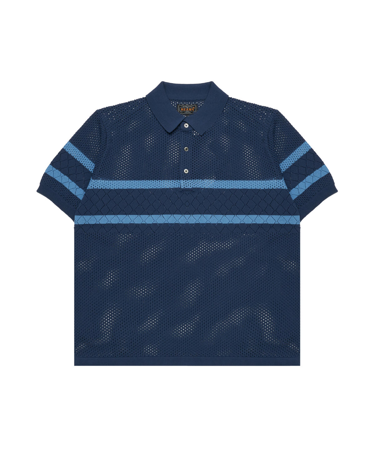 Beamsplus Knit Polo Mesh Stripe - Image 2
