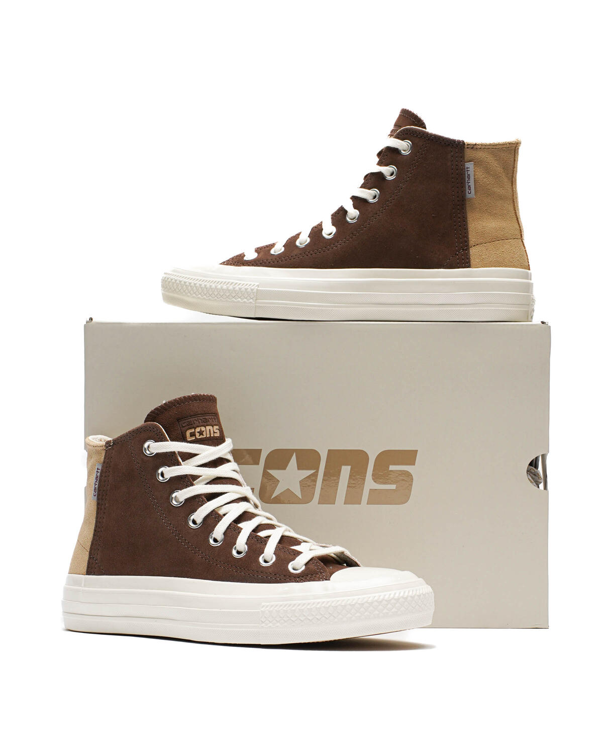 Converse x Carhartt CTAS PRO HI x Carhartt WIP CTAS Pro Shoes - Starfish / Tofu / Dark Earth - Image 12