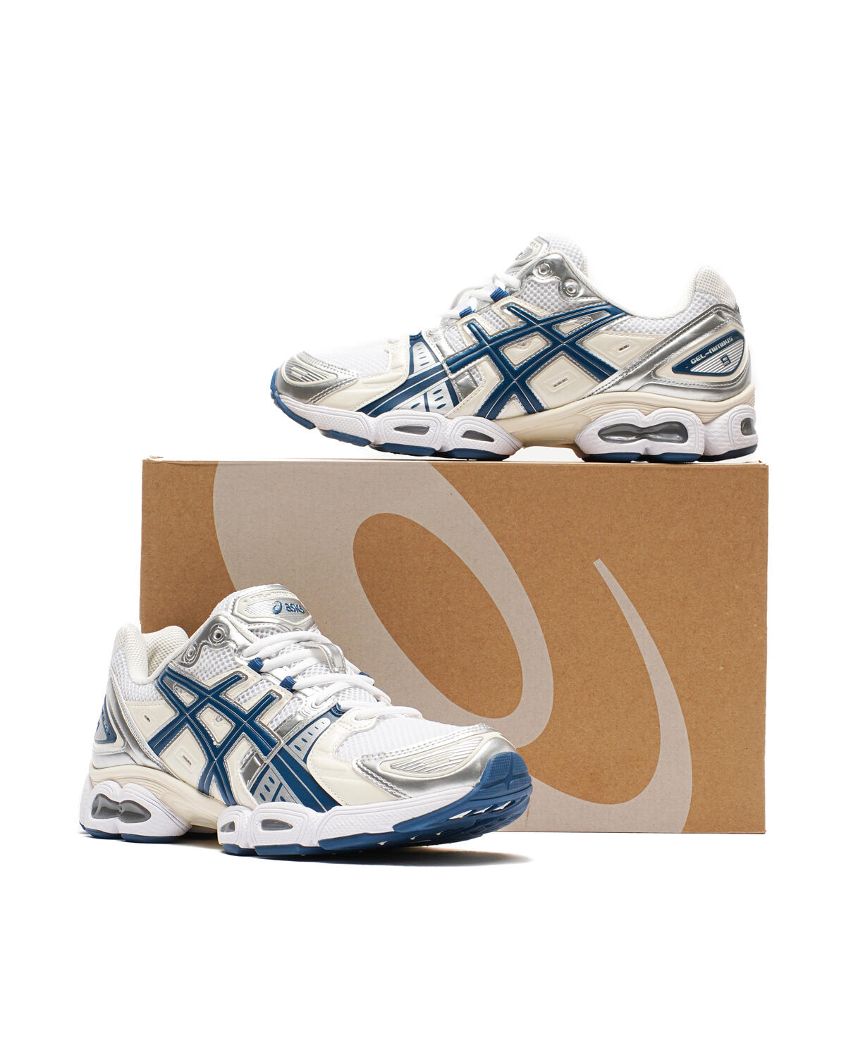 Asics GEL-Nimbus 9 White / Light Indigo (Women's) - Image 6