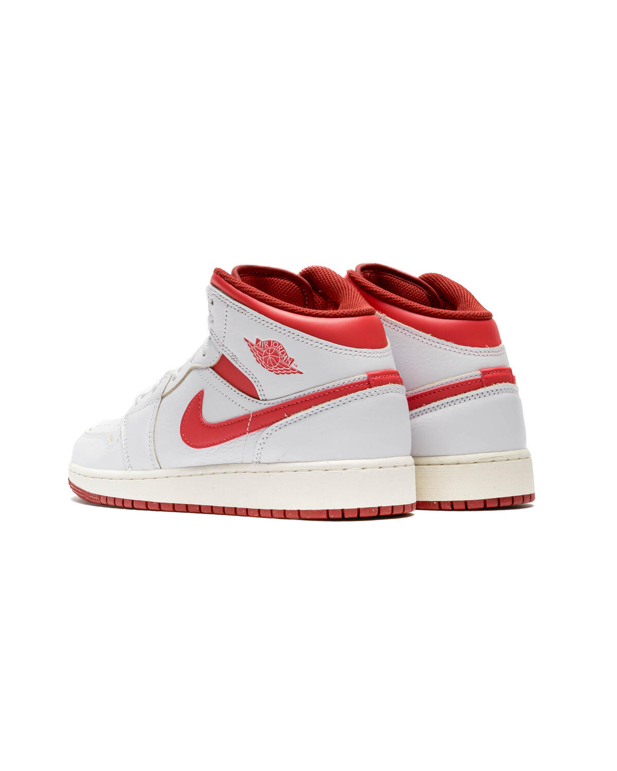 Air Jordan 1 Mid SE (GS) White/Lobster/Dune Red - Image 15
