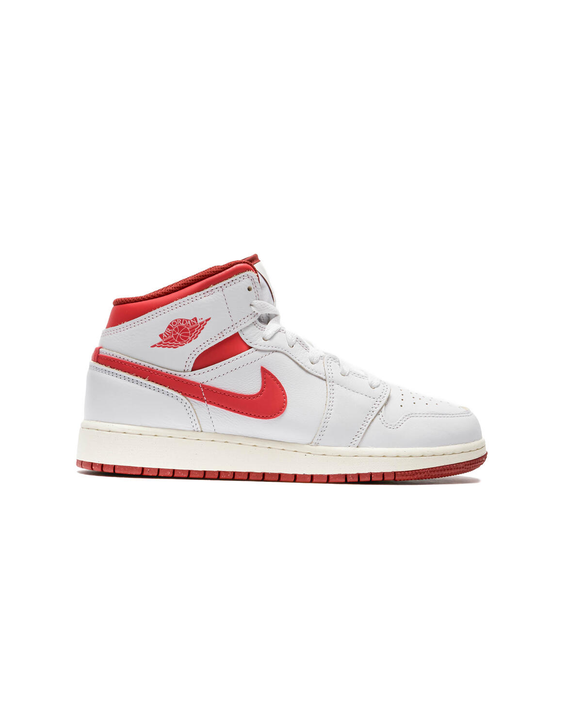 Air Jordan 1 Mid SE (GS) White/Lobster/Dune Red - Image 13