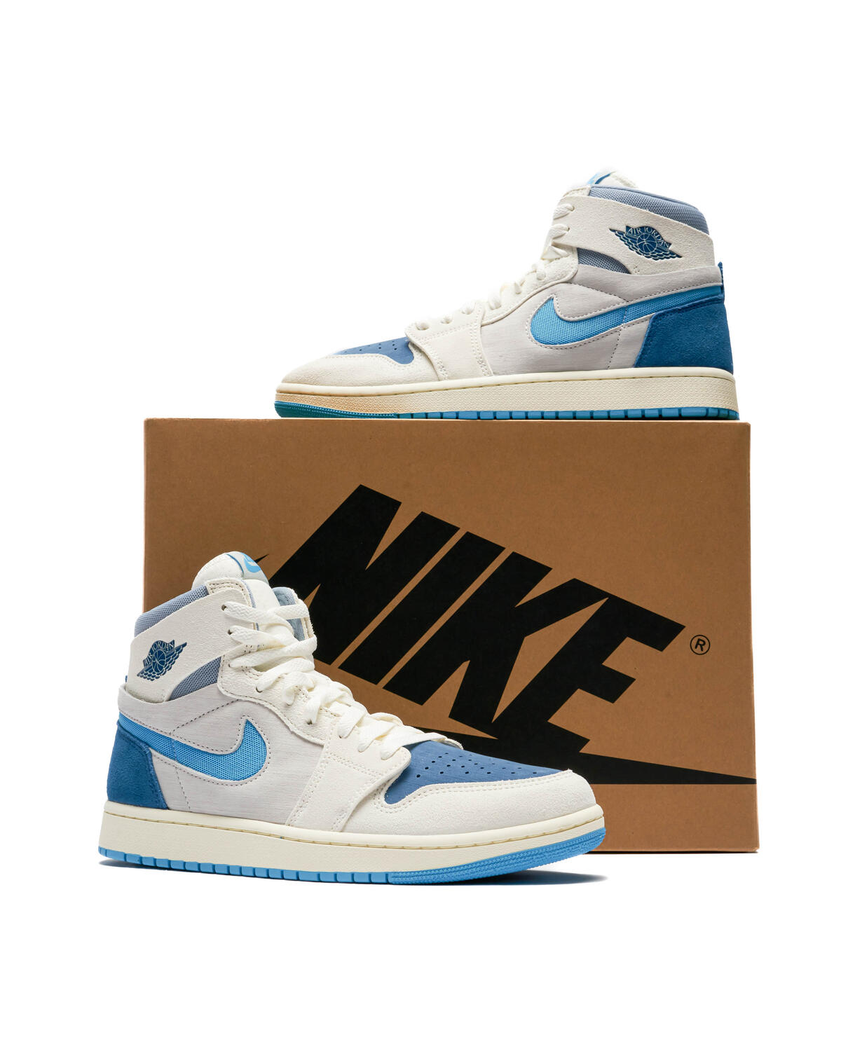 Nike Air Jordan‎ 1 High Zoom CMFT 2-Sail/DK Powder Blue/M- 7.5/W-9 New w/Box Jordan 1 Zoom CMFT 2  main image 3