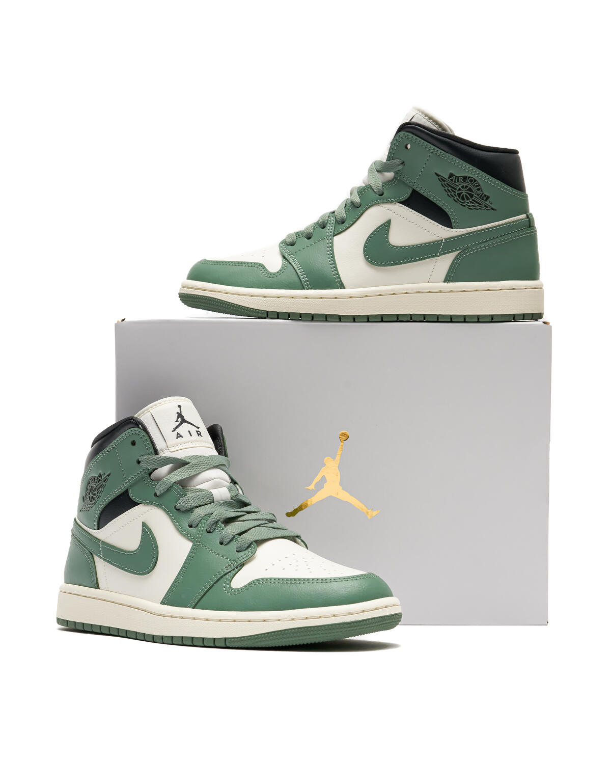 Air Jordan 1 Mid 'Sail/Jade Smoke/Anthracite' (Women's) - Image 16