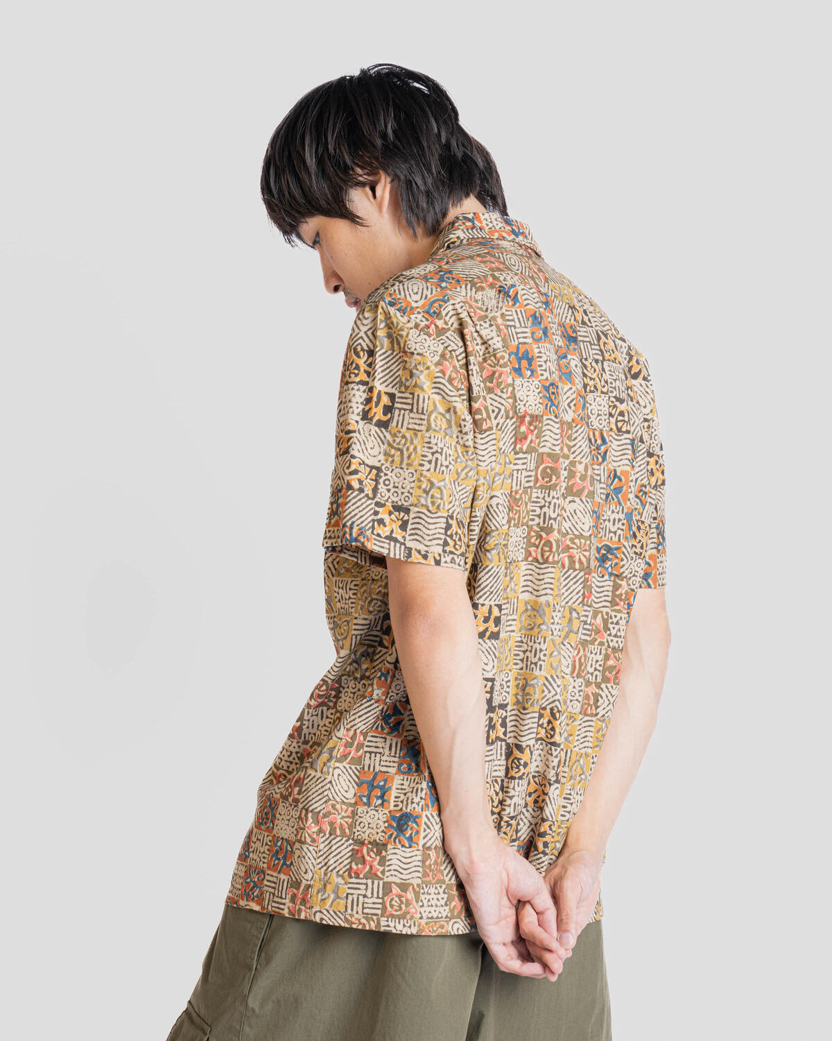 Beamsplus Open Collar Block Print Square - Image 4