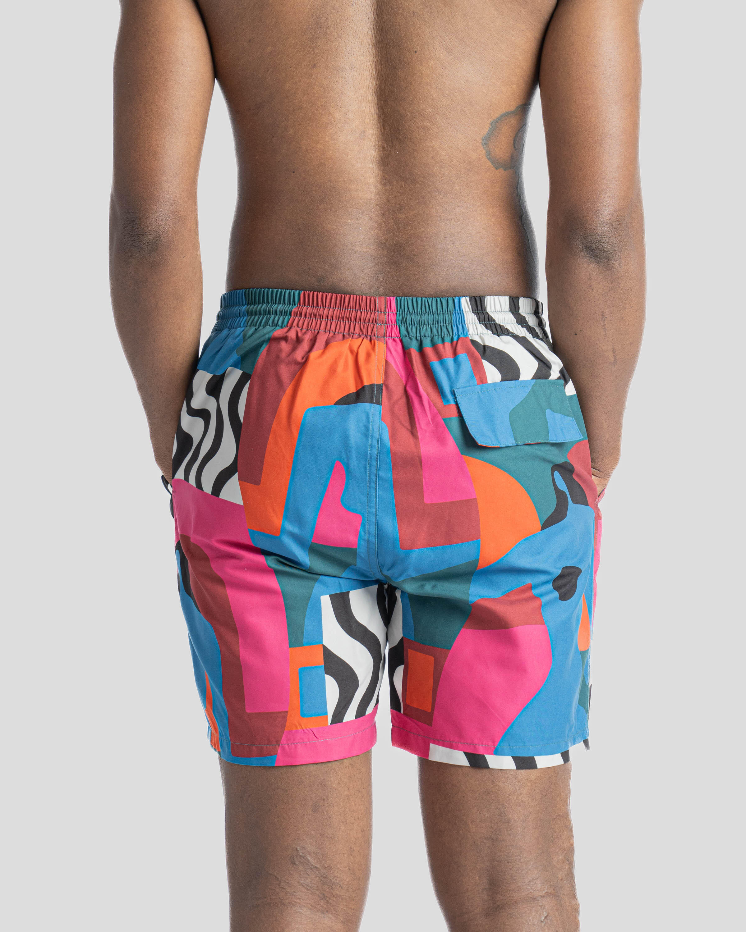 by Parra distorted water swim shorts