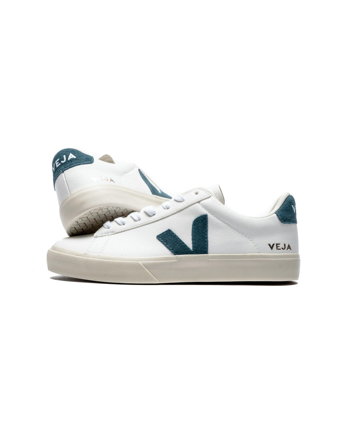 VEJA Campo Leather Womens Lifestyle Shoes White/Blue - Image 5