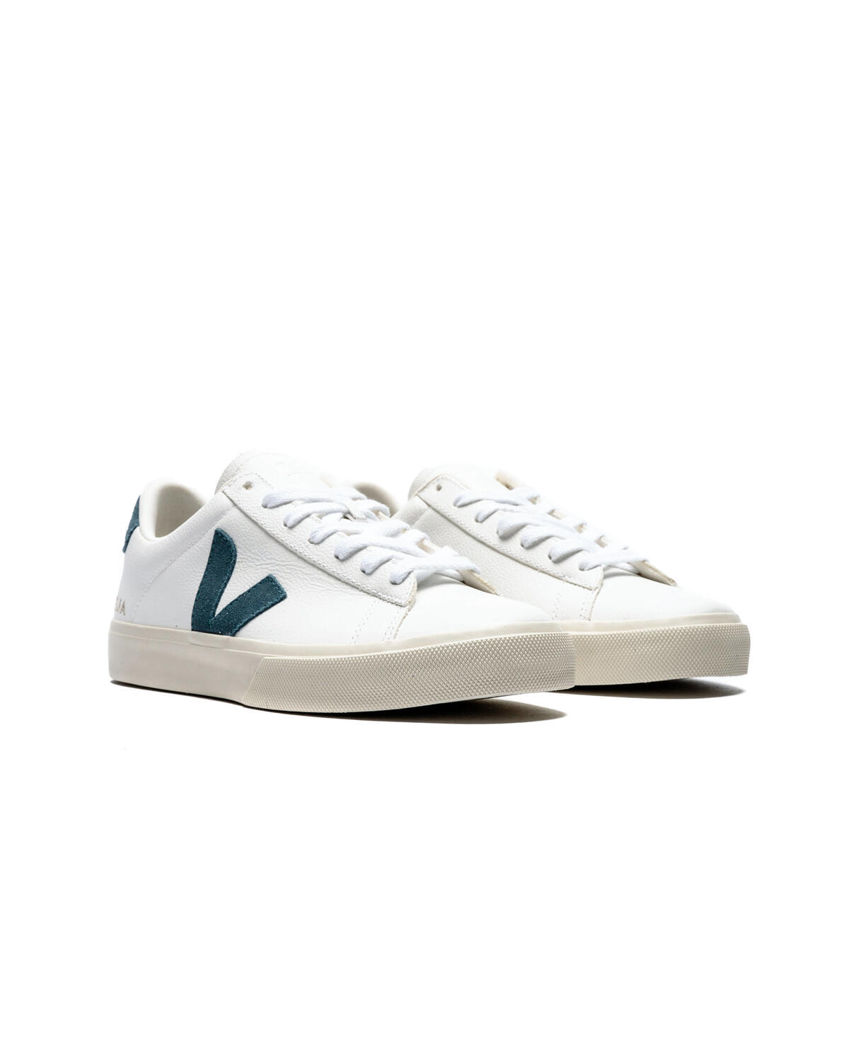 VEJA Campo Leather Womens Lifestyle Shoes White/Blue - Image 3