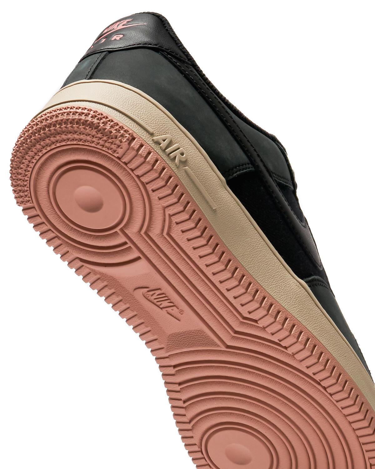 Nike Air Force 1 'Black/Red Stardust/Sanddrift' - Image 7