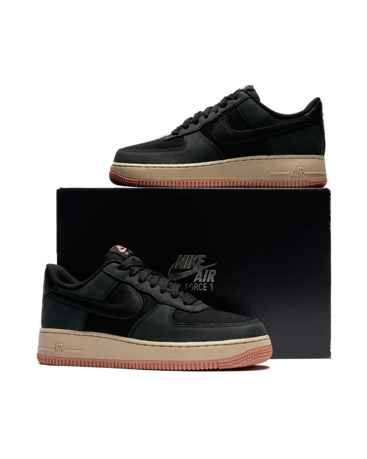 Nike Air Force 1 'Black/Red Stardust/Sanddrift' - Image 6