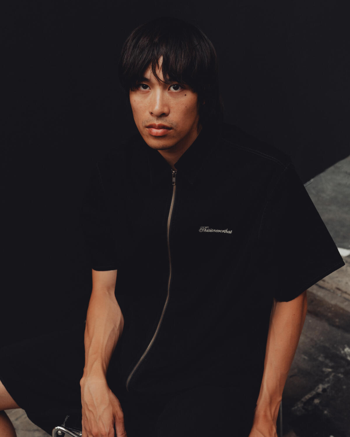 thisisneverthat Washed Denim Zip Shirt - Image 6