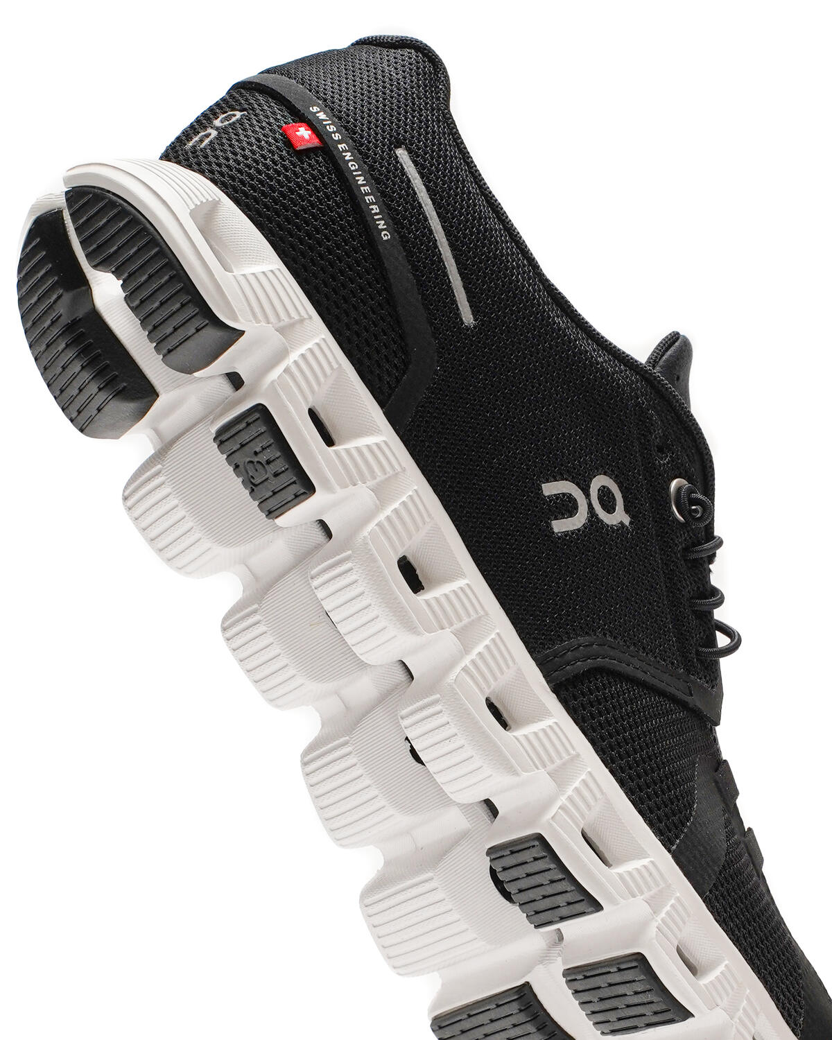 On Cloud Running 5 Black White Sneaker Shoes Men\'s 10.5 Swiss Eng. 59.98919 ON RUNNING White Sneakers for Adult Men, Size 14, Model ON  main image 3