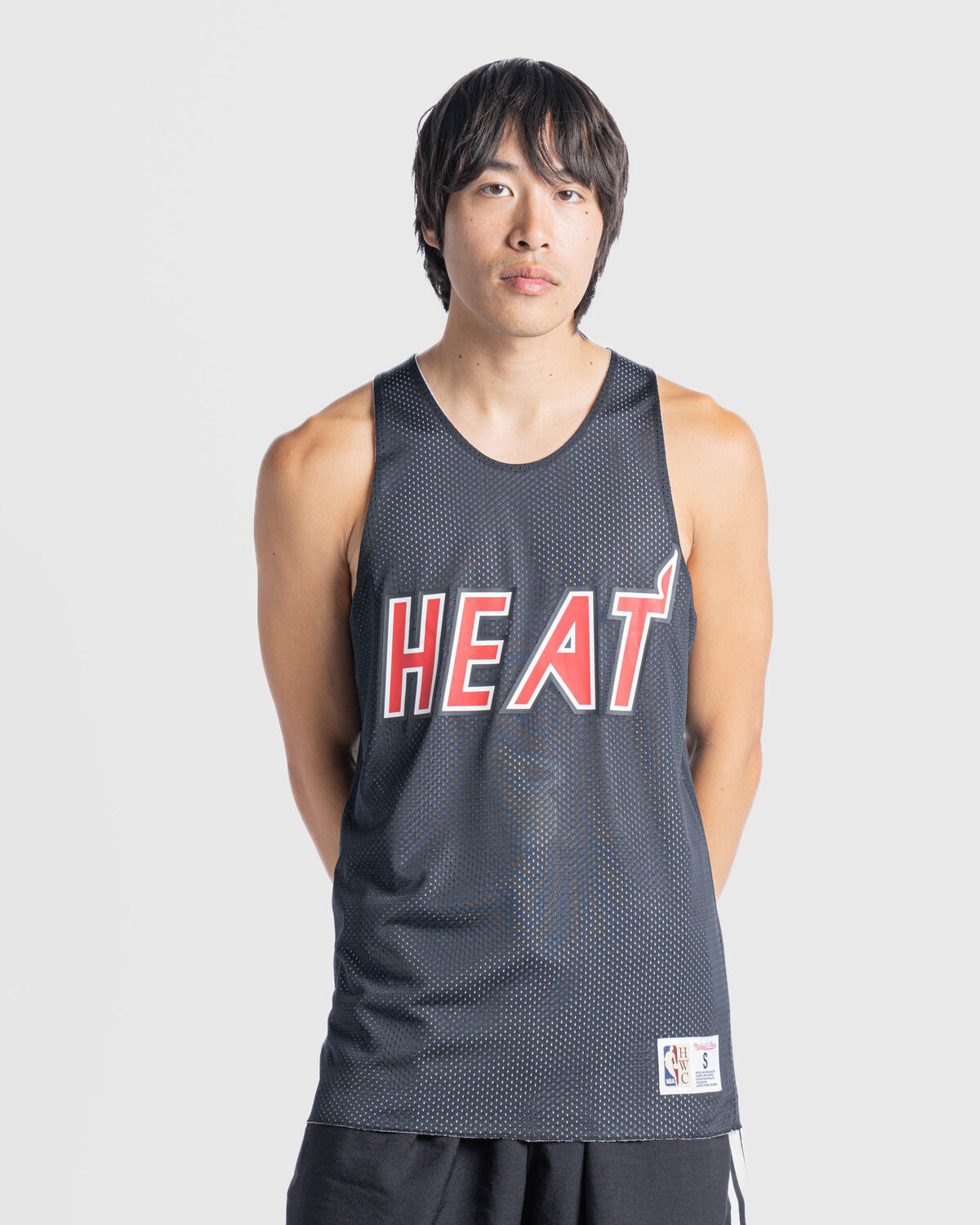 Mitchell & Ness M&N NBA Reversible MESH Practice TANK VNTG LOGO 'Miami Heat' - Image 4